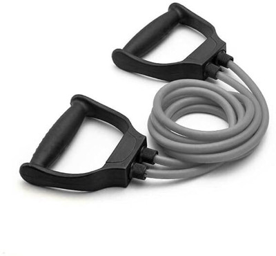 BLOXN Resistance Tube Pull Rope Elastic Rubber Exercise Band for Stretching Resistance Tube(Black, Grey)
