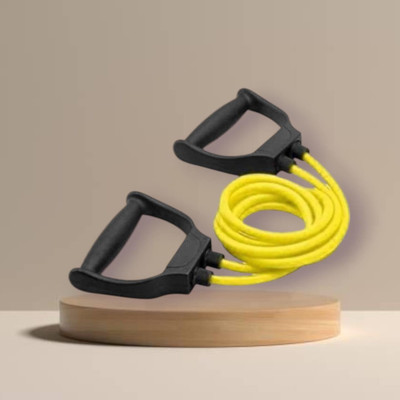 SRD JI-GK Toning tube Resistance Fitness Exercise (BLACK YELLOW) Resistance Tube(Yellow)