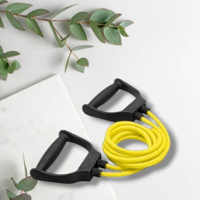 Aoriyon HD-5U Double Toning elastic full body (BLACK YELLOW) Resistance Tube(Yellow)
