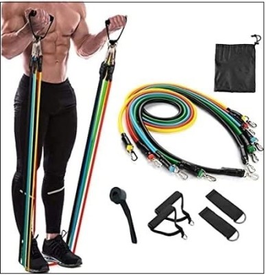 QUEENOX Exercise Band Fitness Equipment,Suitable for Home&Gym Workout for Men and Women0 Resistance Tube(Multicolor)