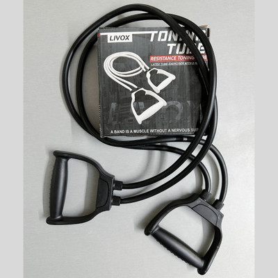 LIVOX Double Toning Resistance Tube Band Heavy Quality Exercise Band Resistance Tube(Multicolor)