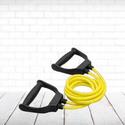 SRD HS0E-FH Double Toning Resistance Tube Elastic(BLACK YELLOW) Resistance Tube(Yellow)