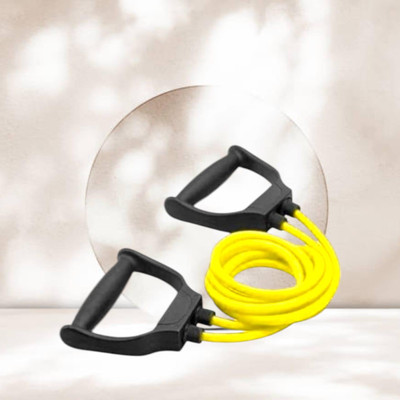 Aoriyon HU-S8HE Toning tue raining and Muscle Building (BLACK YELLOW) Resistance Tube(Yellow)