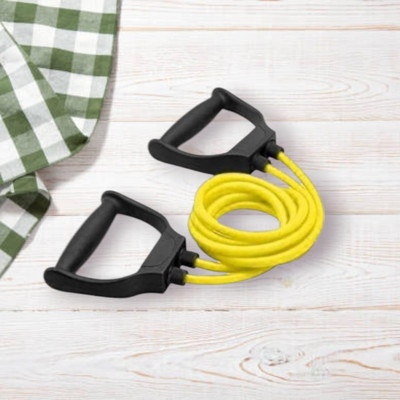 SRD SY-S7D Toning Resistance Elastic Rubber (BLACK YELLOW) Resistance Tube(Yellow)