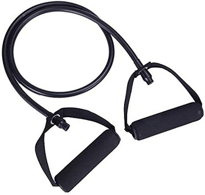 ADONYX Single Toning Resistance Tube Heavy Quality Exercise Band for Stretching Resistance Tube(Black)