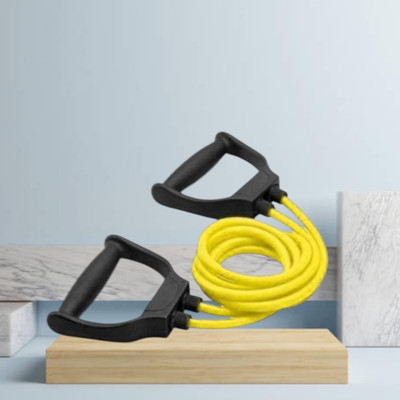 Aoriyon APF-F Double Toning tube with Handles15 kg(BLACK YELLOW) Resistance Tube(Yellow)