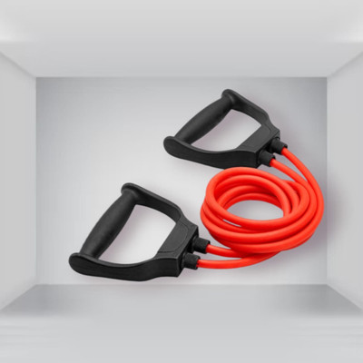 Aoriyon 94U-D Toning Resistance Tube | Rubber Exercise Band for Stretching (BLACK RED) Resistance Tube(Mulicolour)
