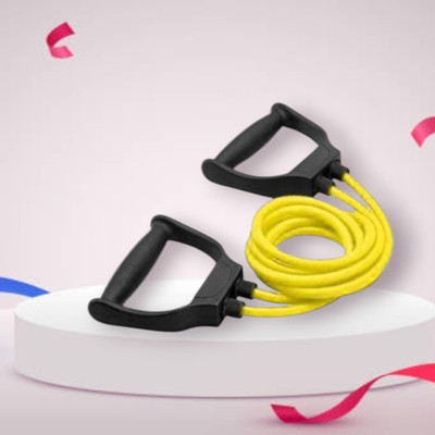 Aoriyon SH-NDI toning muscles general fitness (BLACK YELLOW) Resistance Tube(Yellow)