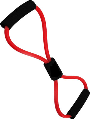 KITRON Portable Black Figure 8 Band for Daily Stretching and Core Exercise Resistance Tube(Red)