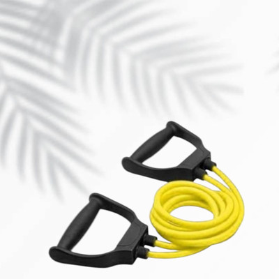 Aoriyon HI0-D8S elasticity toning rope gym home (BLACK YELLOW) Resistance Tube(Yellow)