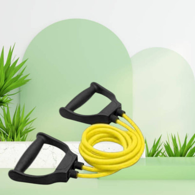 Aoriyon NKSN-US Toning Tube Exercise Workout (BLACK YELLOW) Resistance Tube(Yellow)