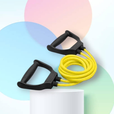 Aoriyon JO-DNL Double Toning Resistance Heavy Quality(BLACK YELLOW) Resistance Tube(Yellow)