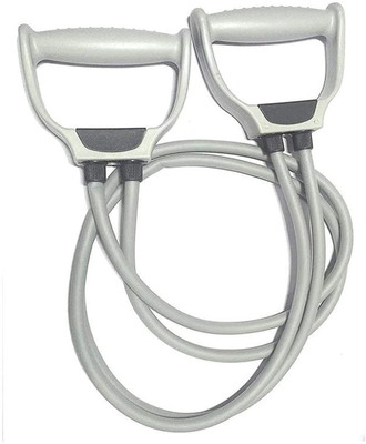 Avomaa Pull Rope Double Stretching Tube Latex Fitness Band Toning Tube@893 Resistance Tube(Grey)