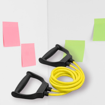 Aoriyon SJHD-DYN Double Toning Resistance Tube Elastic(BLACK YELLOW) Resistance Tube(Yellow)