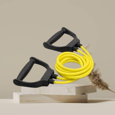 SRD G-U8G Double Toning tube with Handles15 kg(BLACK YELLOW) Resistance Tube(Yellow)