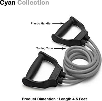 ResiForce Double String Toning Tube High Resistance Tube Exerciser Resistance Tube Resistance Tube(Black, Grey)