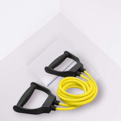 SRD SJH-DY6H Double Toning Resistance Tube Elastic(BLACK YELLOW) Resistance Tube(Yellow)