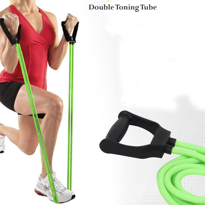 ODIN Double Toning Resistance Tube Pull Rope Elastic Rubber Resistance Tube(Multicolor)