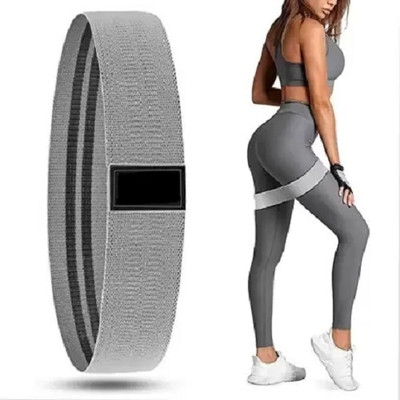 Fitcozi Strength Training Adjustable Fabric Resistance Band Grey Resistance Tube(Grey)