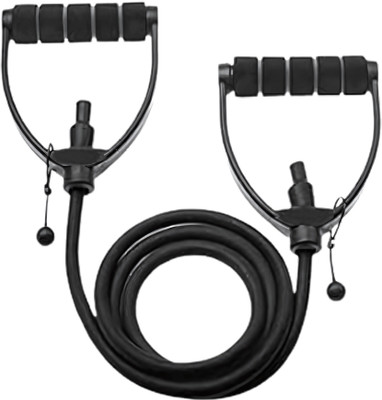 AMETHYST SKY Black Resistance Tube with Door Anchor – Home Workout Essential (Black) Resistance Tube(Black)