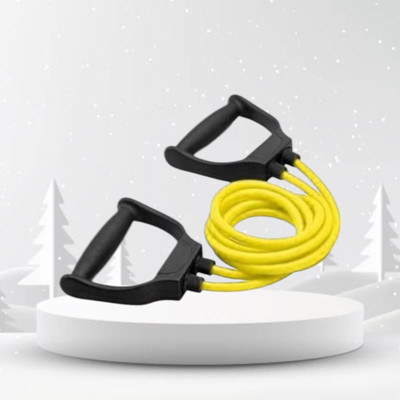 Aoriyon I0SD-DJH Heavy Quality Exercise toning (BLACK YELLOW) Resistance Tube(Yellow)