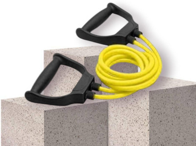Aoriyon JH0EG-S7 Heavy Quality Exercise toning (BLACK YELLOW) Resistance Tube(Yellow)