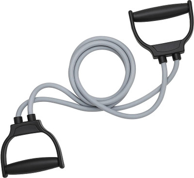 jayent Double Grip Strip Toning For Exercise/Strength/Stretching/Physical therapy . Resistance Tube(Grey)