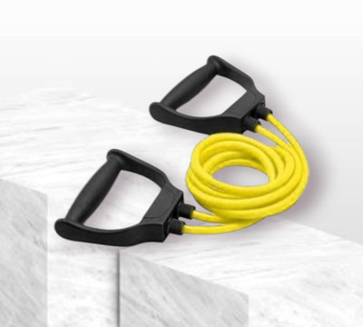SRD HA-UE training tube home workout muscle(BLACK YELLOW) Resistance Tube(Yellow)