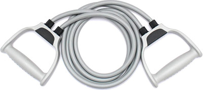 abcdeyes Double Resistance Band Toning Tube Exerciser with D Handle Gym Resistance Unisex Resistance Tube(Grey)