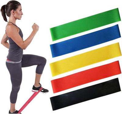 RAIYARAJ Fitness Booty and Leg Workout Exercise and Resistance Band Set 5 Pcs Resistance Tube(Multicolor)