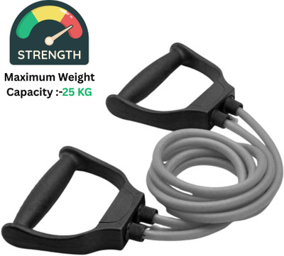 Shopeleven Heavy Quality Exercise Band for Stretching, Full Body Workout Home Gym and Toning Resistance Tube(Multicolor)