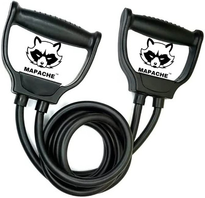 MAPACHE Double Toning Tube for Resistance and Strength Exercises 4.5fts Resistance Tube(Black)