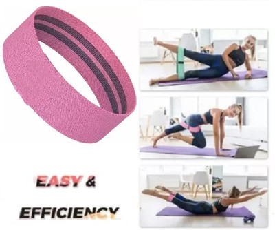 Fitcozi Fabric Resistance Band for Exercise & Stretching for Men & Women Resistance Tube(Pink)