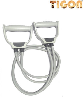 Tigon Double Toning Resistance Tube Heavy Quality for Stretching, Full Body Workout Resistance Tube(Grey)