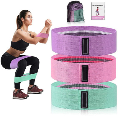 Soroti Bands Wide Booty Bands, Fabric Fitness Loop Bands for Body Stretching, Yoga Resistance Tube(Multicolor)