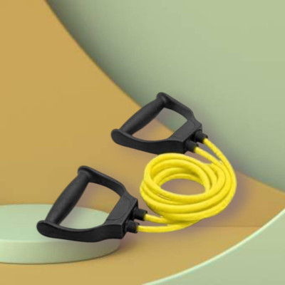 Aoriyon J-8DH Toning Tube Elastic Rubber Exercise (BLACK YELLOW) Resistance Tube(Yellow)
