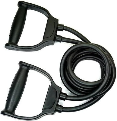GJSHOP Premium Double Toning Tube Heavy Quality Resistance Tube for Exercise Resistance Tube(Black)