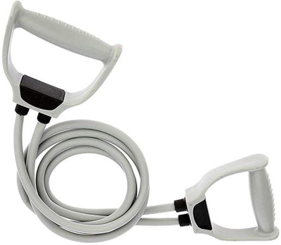 ResiFit Double Toning Resistance Tube Pull Rope Elastic Rubber Exercise Band Resistance Tube(Grey)
