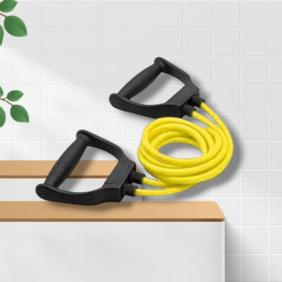 SRD HS-4H training tube home workout muscle(BLACK YELLOW) Resistance Tube(Yellow)