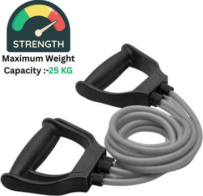 Shopeleven Pull Rope Double Stretching Tube Latex Fitness Band Toning Tube Resistance Tube(Multicolor)