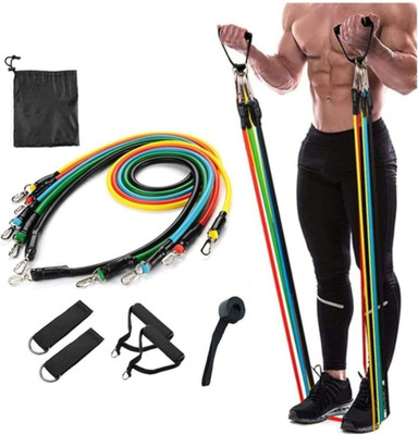 ZDMK Collection Resistance Bands Set,11 pcs Set of Exercise Bands Include 5 Different Levels Resistance Tube(Multicolor)