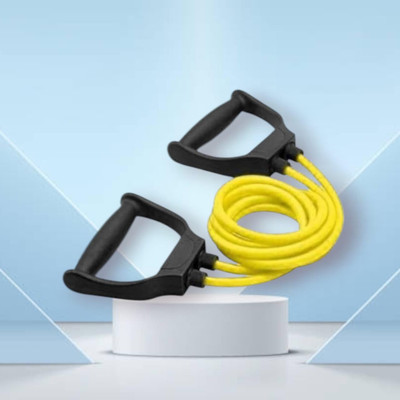SRD JW-FJS Handles, Portable Toning Tubes (BLACK YELLOW) Resistance Tube(Yellow)