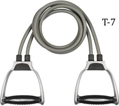 DHEER Double Toning Tube with Handles- 10 kg-Medium Resistance Tube Resistance Tube(Grey)