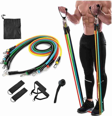 luckir Power resistance gym band set of 11 pcs Resistance Tube(Multy)