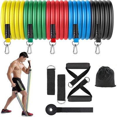 xwipe 11 Pcs Resistance Tube Set Resistance Tube(Multicolor)