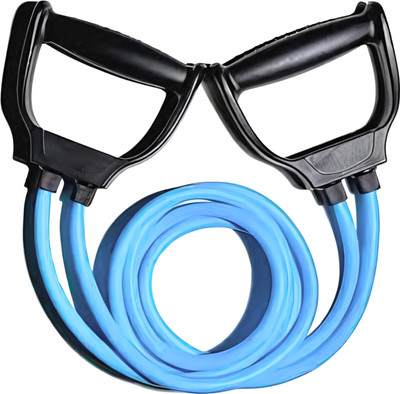 KITRON Portable Dual-Tube Resistance Band for Home Workout, Pilates & Strength Training Resistance Tube(Blue)