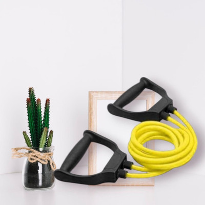 SRD H8D-SL toning tube Elastic Resistance Fitness (BLACK YELLOW) Resistance Tube(Yellow)