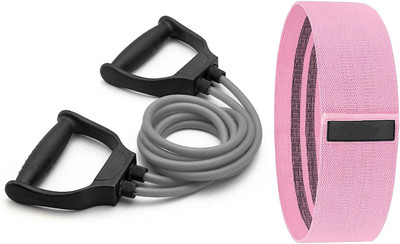 ADONYX Diuble Toning Tube Resistant Pull With Band Resistance Tube(Multicolor)