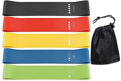 GTRWE Exercise Bands, Set of 4 Exercise Loops Workout Bands for Leg, Ankle Resistance Tube(Multicolor)