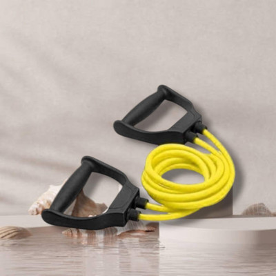 SRD ND-RG Double Toning elastic full body (BLACK YELLOW) Resistance Tube(Yellow)
